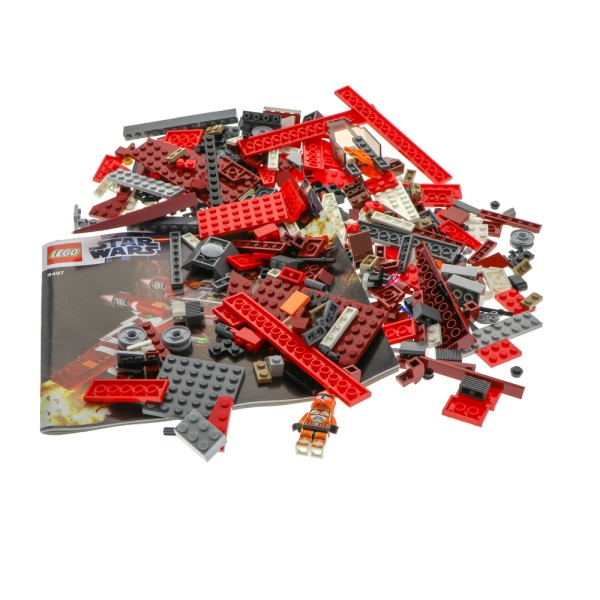 1x Lego Teile Set Star Wars Republic Striker Starfighter 9497 rot unvollständig 