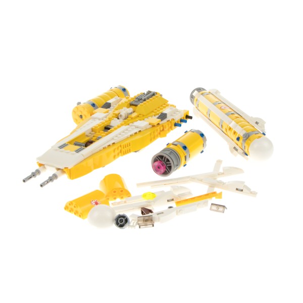 1x Lego Set Star Wars Anakin's Y-wing Starfighter 8037 weiß gelb unvollständig