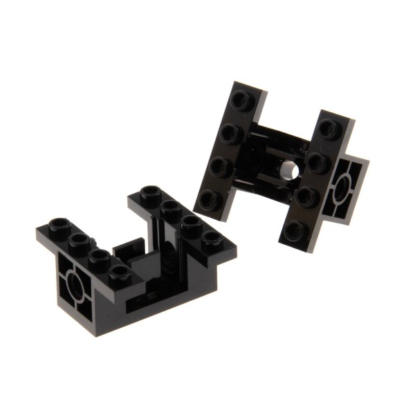 2x Lego Technic Getriebe Halter 4x4x1 schwarz Zahnrad Gearbox 4107784 28830 6585