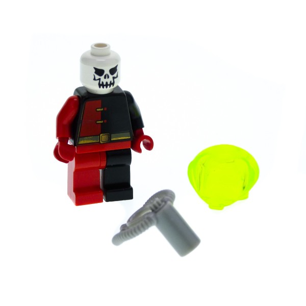 1 x Lego System Figur Alpha Team Ogel Minion Mission Deep Sea Torso schwarz dunkel rot Evil Kopf Helm Blase neon grün Taucherflasche alp019