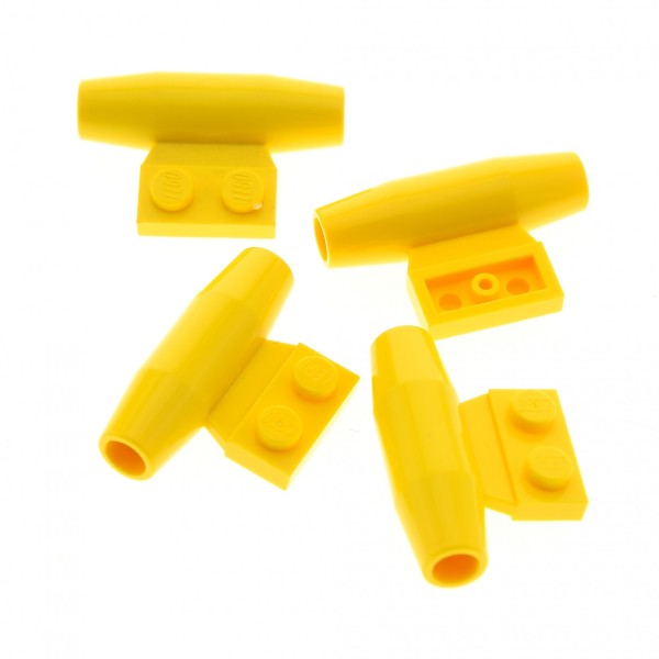 4x Lego Turbine 1x2 gelb Antrieb Triebwerk Düse mit Achs Halter 4100560 3475b