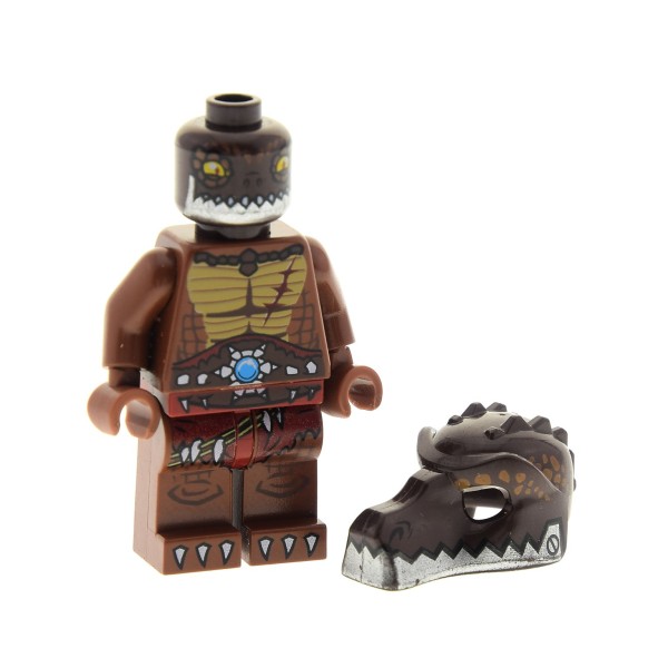1 x Lego System Figur Legends of Chima Krokodil Crug Torso reddish rot braun 70014 70002 70112 30252 12551pb05 973pb1375c01 loc004 