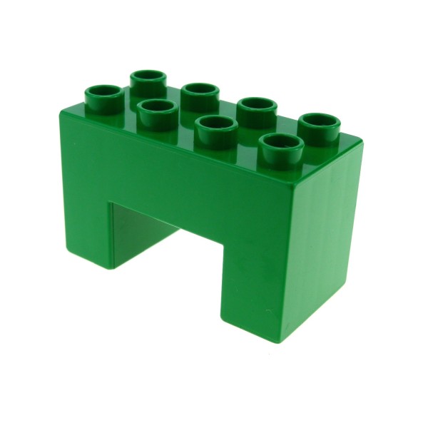 1x Lego Duplo Brücken Bau Stein grün 2x4x2 Ausschnitt Eisenbahn Baustelle 6394