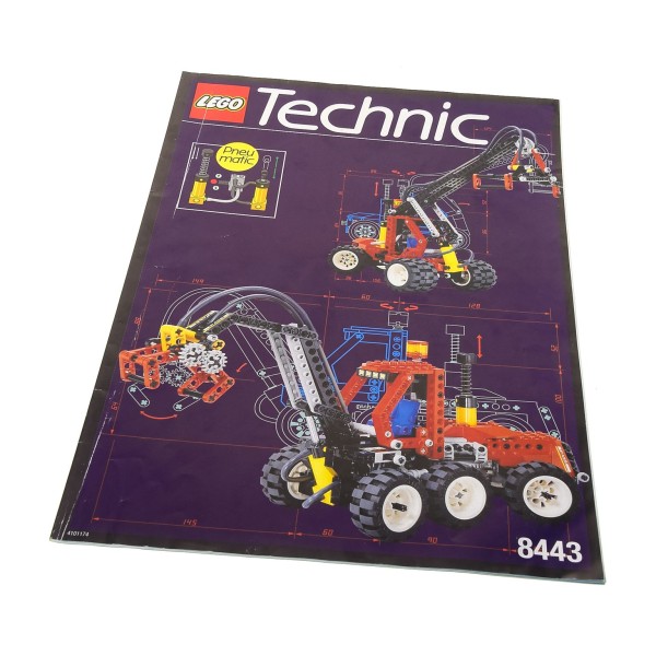 1 x Lego Technic Bauanleitung A4 Model Construction Truck Forsttraktor 8443