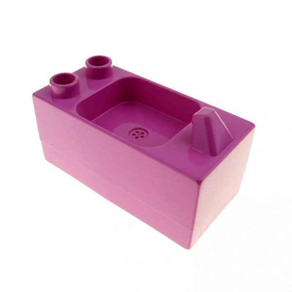 1x Lego Duplo Möbel Spüle rosa dunkel pink Waschbecken Küche Bad 6019242 6473