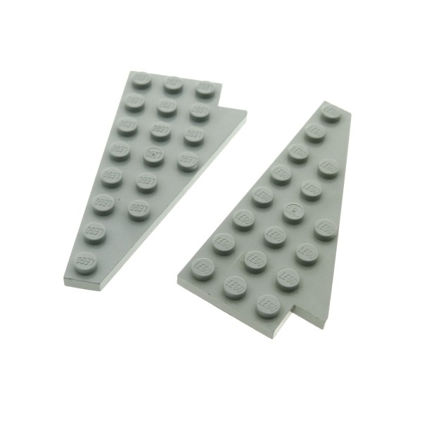 2x Lego Flügel Platte 8x4 alt-hell grau rechts links 3933a 3934a