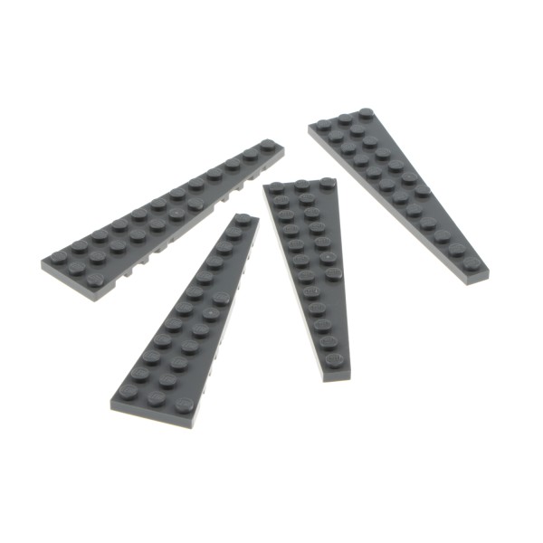 4x Lego Flügel Platte 12x3 neu-dunkel grau rechts links 47397 4209014 47398