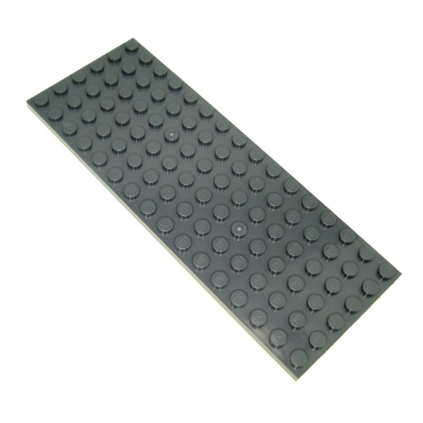 1x Lego Bau Platte 6x16 B-Ware abgenutzt neu-dunkel grau Grundplatte Zug 3027