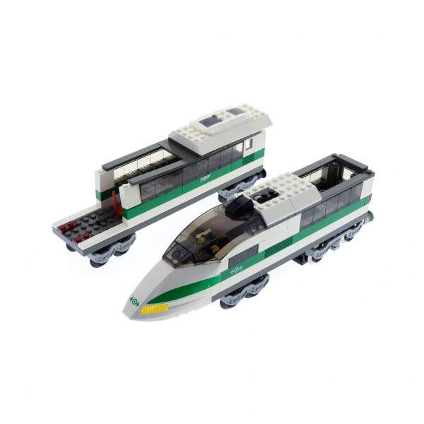 1 x Lego System Set Modell für 4511 High Speed Train Schnellzug Eisenbahn 9V weiss grün mit Figur Zug geprüft incomplete unvollständig 