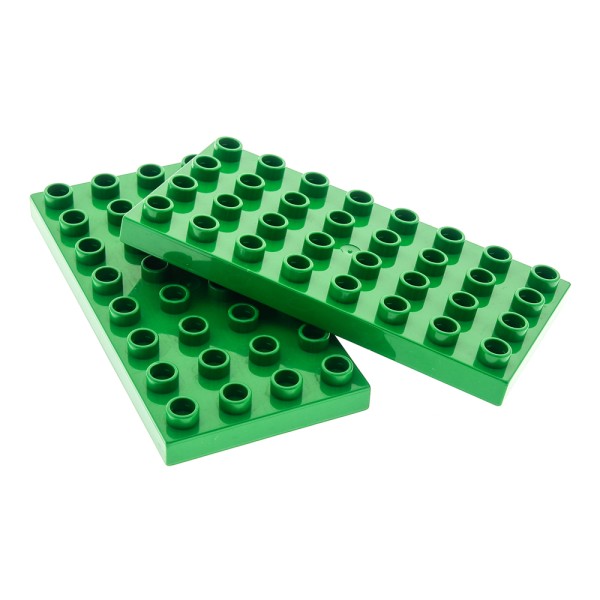 2x Lego Duplo Bau Platte 4x8 bright hell grün Basic 4279291 20820 10199 4672
