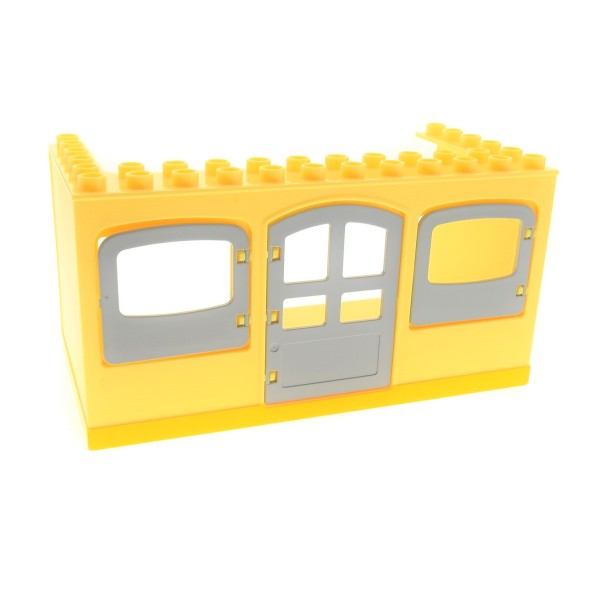 1x Lego Duplo Gebäude Bauwagen 6x12x5 hell gelb grau 3296 31023 53510 52072pb01