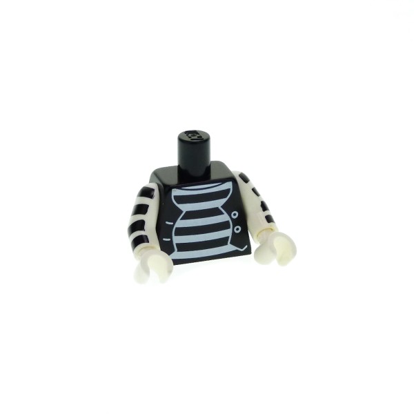 1x Lego Figur Torso Pantomime schwarz weiß col02-9 col025 973pb0712c01
