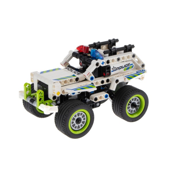 1x Lego Technic Set Auto Polizei Abfangjäger 42047 weiß unvollständig