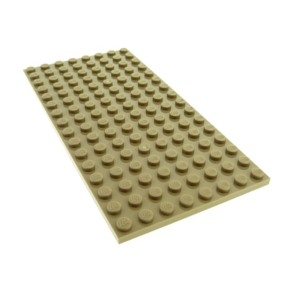 1x Lego Bau Platte 8x16 dunkel beige Star Wars Harry Potter 4624163 92438
