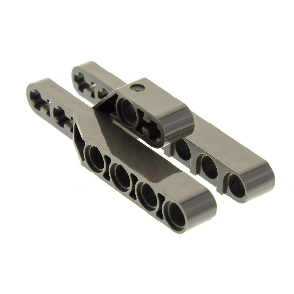 1 x Lego Bionicle Technic Liftarm 3 Verbinder Gabeln alt-dunkel grau 3x7x2 Fork 3 Fingers 8538 32308