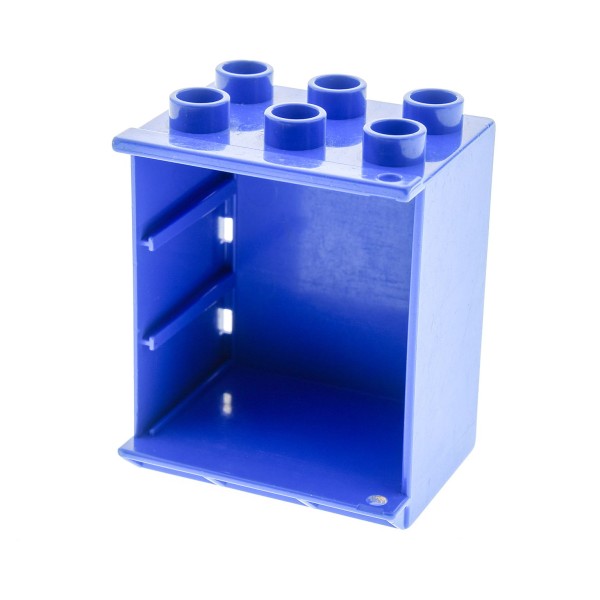 1x Lego Duplo Möbel Kühlschrank Gehäuse B-Ware abgenutzt blau Schrank Küche 4914
