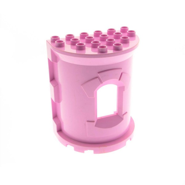 1x Lego Duplo Rund Turm rosa pink 4x6x6 Burg Prinzessin Schloss Mauer 52024