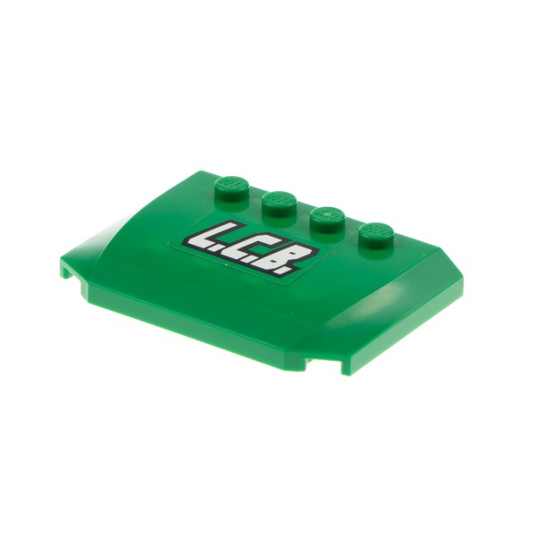 1x Lego Motorhaube 4x6 x 2/3 grün Auto Dach L.C.B. 7998 4503291 52031pb078
