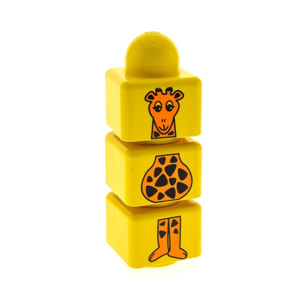 3x Lego Duplo Primo Bau Stein gelb 1x1 Giraffe Palme 2086 31000pb07 31000pb08