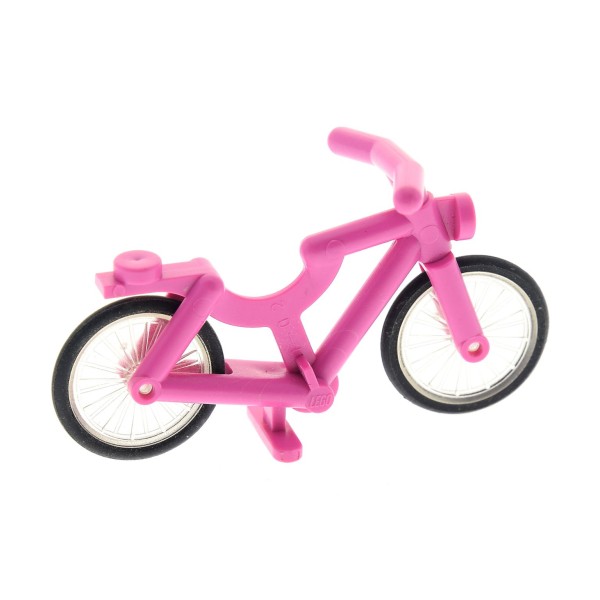 1x Lego Fahrrad City dunkel pink rosa Rad Reifen schwarz Speichen 4719c01