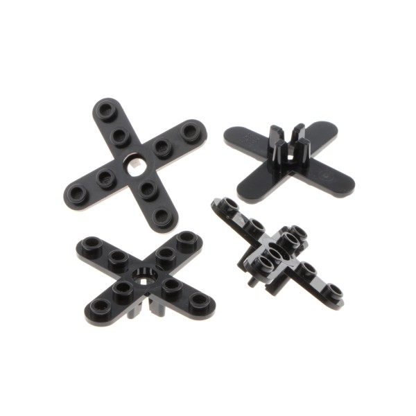 4x Lego Rotor Blatt schwarz 4 Blätter 5 Durchmesser Ecken rund 247926 2479