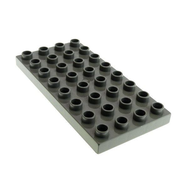 1x Lego Duplo Bau Platte B-Ware abgenutzt 4x8 alt-dunkel grau 20820 10199 4672