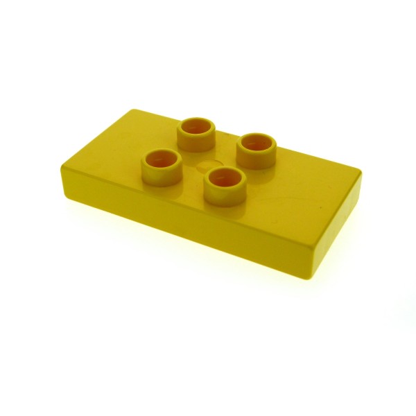 1x Lego Duplo Bau Basic Platte 2x4 gelb dick Stein Set 9181 9152 9167 2658 6413