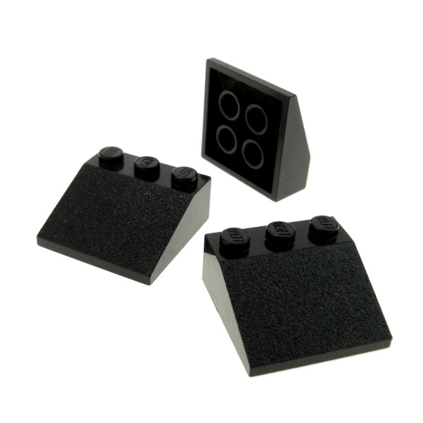 3x Lego Dachstein 33° 3x3x1 schwarz Dachziegel schräg 416126 4161