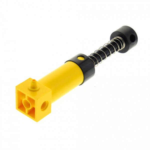1x Lego Technic Pneumatik Zylinder gelb schwarz Feder Luftauslass kurz 2797c02