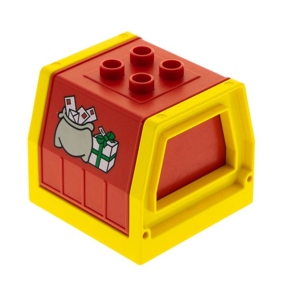 1x Lego Duplo Eisenbahn Aufsatz Rahmen gelb rot Briefe 31301 31304c01pb01