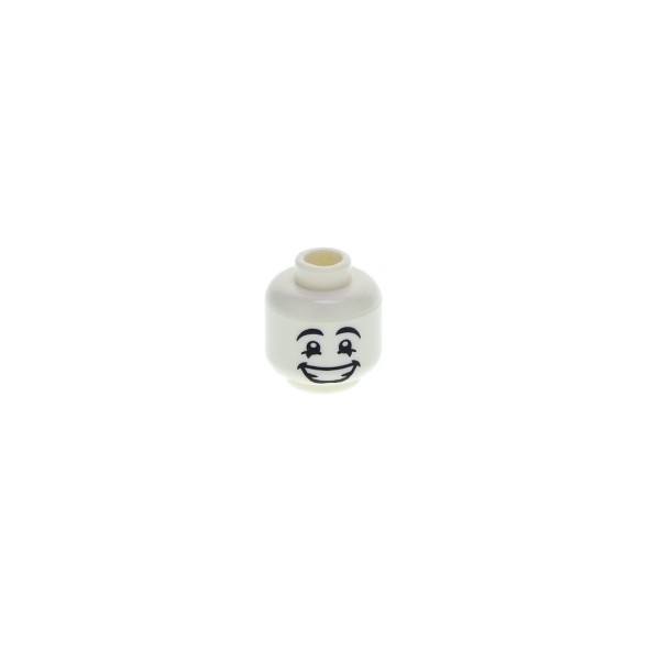 1x Lego Figur Kopf Pantomime weiß bedruckt fröhlich col025 3626bpb0453