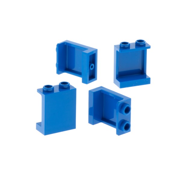 4x Lego Fenster Panele 1x2x2 blau Stütze 4586548 35378 94638 87552