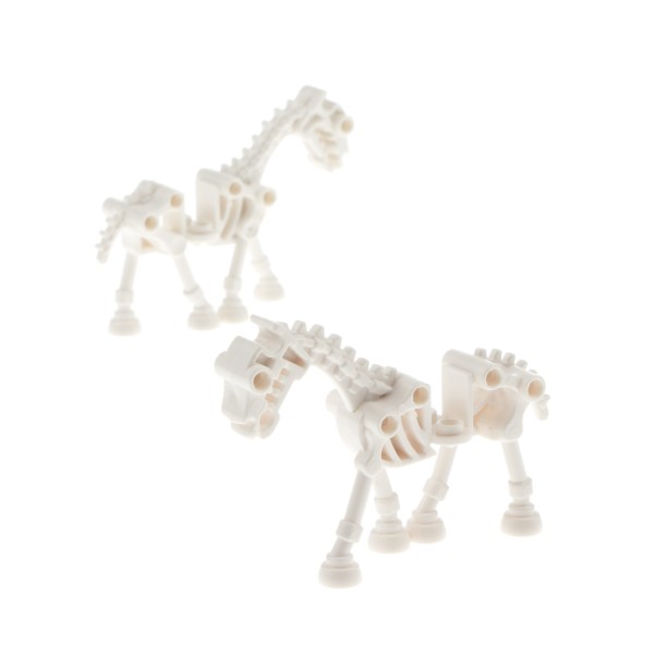 2x Lego Tier Skelett Pferd weiß Castle Fantasy Era Set 7090 7079 5372 74463 59228