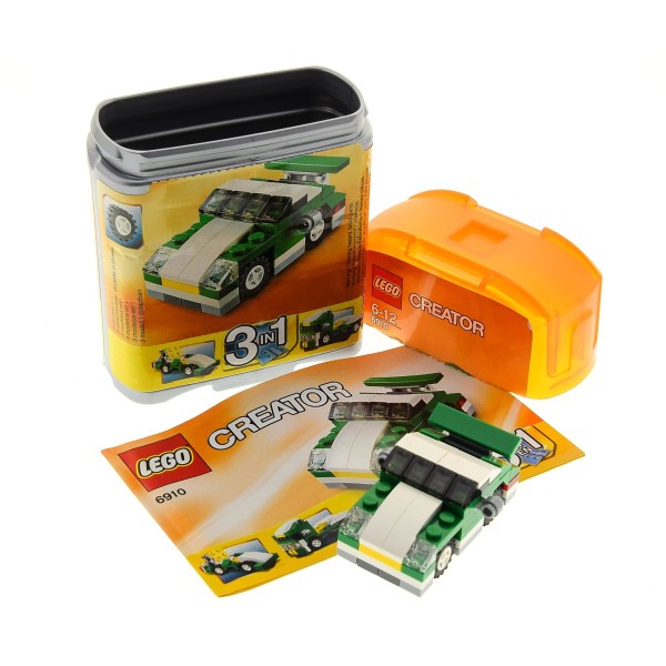 1 x Lego System Set für Creator Model Basic Traffic Mini Sports Car (3in1) Sportwagen Auto grün incomplete unvollständig 
