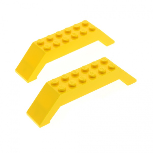 LEGO 6 x Bogenstein 10x2x2 doppel schräg gelb yellow roof plateau 30180 4112090 