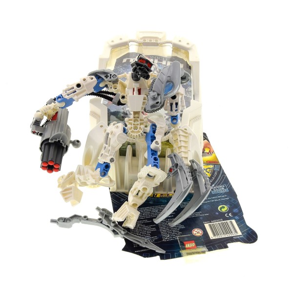 1 x Lego Bionicle Figur Set Modell Technic Toa Mahri Matoro 8915 weiß Box geöffnet incomplete unvollständig 