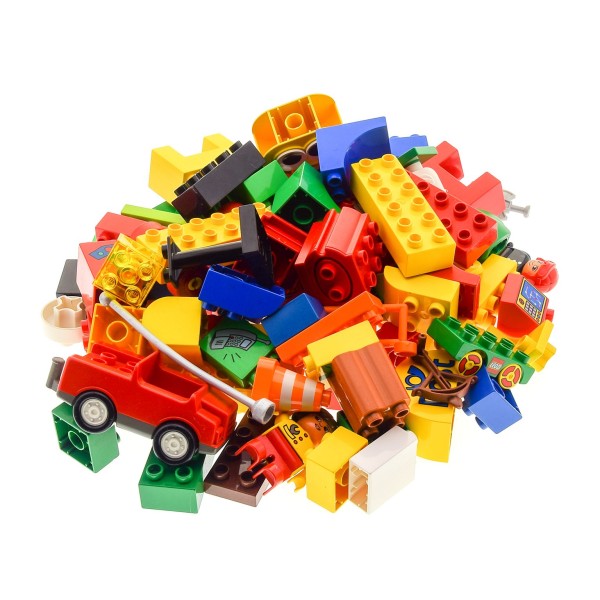 1 Kg Lego Duplo Steine Bau Basic Steine Sondersteine Kiloware zufällig bunt gemischt z.B. Figuren Pflanzen Fahrzeuge
