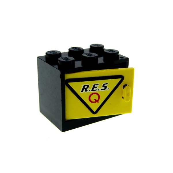 1x Lego Schrank Gehäuse 2x3x2 schwarz Tür Kiste Box R.E.S. 4533pb002L 4532a