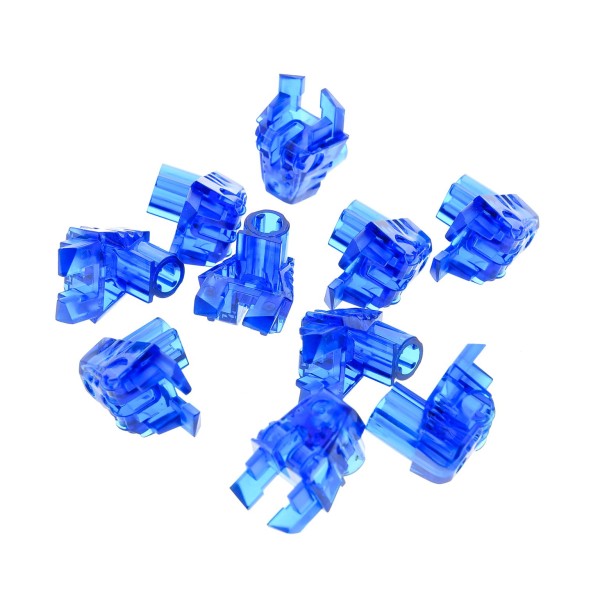 10 x Lego Bionicle Figuren Kopf Augen Hirn Verbinder transparent dunkel blau Block Technic Stein Set 8593 Makuta 32554