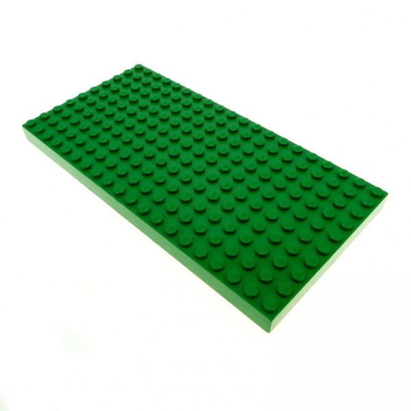 1x Lego Bau Platte B-Ware beschädigt grün 10x20x1 mit Bodenröhrchen ++ 700eD2