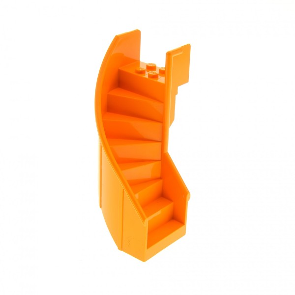 1 x Lego System Wendel Treppe medium hell orange 6 x 6 x 9 1/3 gebogen Leiter Stair für Set Belville 5847 2046