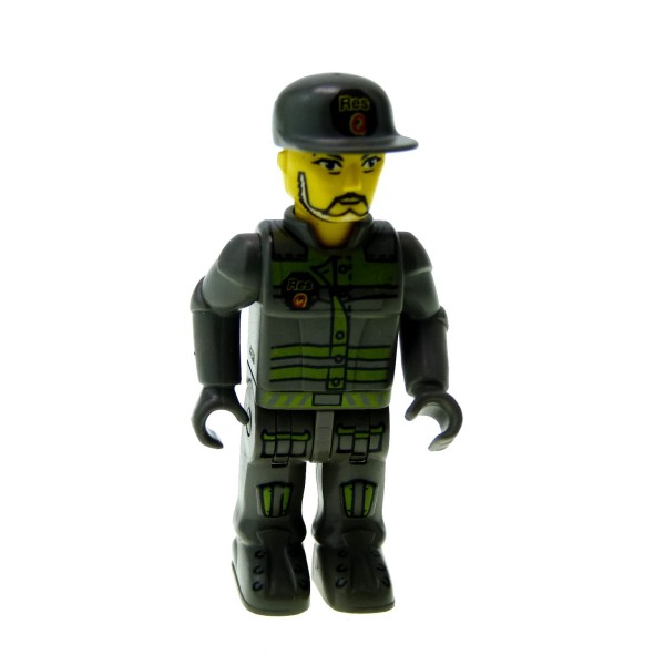 1 x Lego System 4 Juniors Figur Jack Stone Mann Res Q Einsatzleiter Jacke Hose Basecap grau 4610 4622 js003