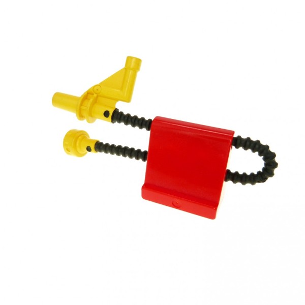 1x Lego Duplo Schlauch gelb schwarz 11L Halter rot Tank Zapfsäule 6425c03 6428