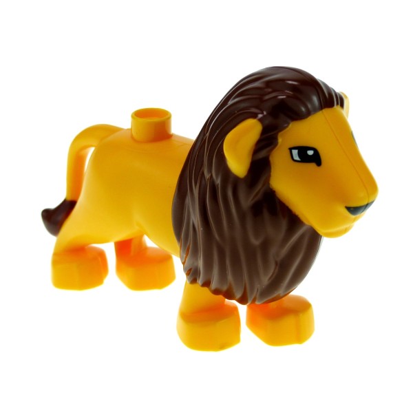 1x Lego Duplo Tier Löwe B-Ware abgenutzt hell orange groß Raub Katze 87960c01pb01