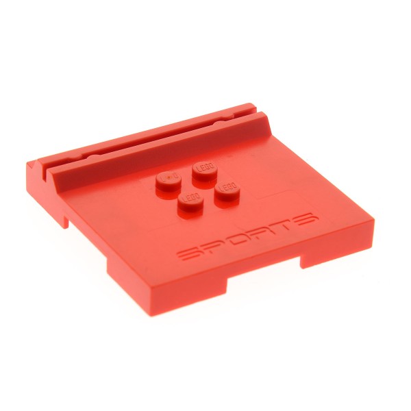 1x Lego Fliese modifiziert 6x6 rot Sports Karten Minifiguren Stand 3550 45522