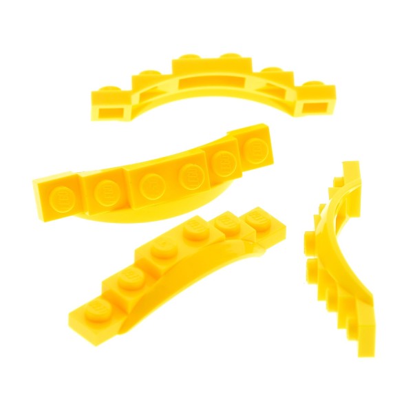 4 x Lego System Radkasten gelb 1/2x6x1 Kotflügel Radkästen Schutzblech Rad Abdeckung 4523558 62361