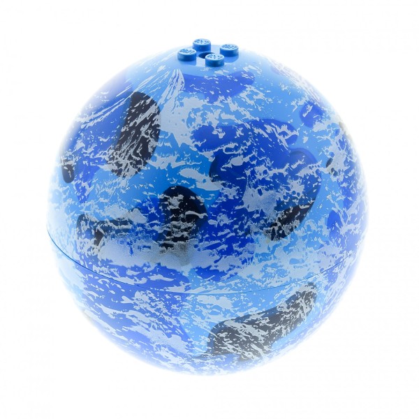 1 x Lego System Planet Kamino azure blau 11x11 Wolken Wirbel weiss 2x Halbkugel für Set Star Wars 75006 98107pb04