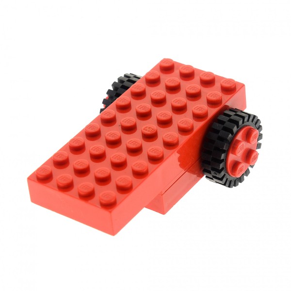 1x Lego Rückzieh Motor 9x4 rot Pullback Auto Räder Reifen schwarz 3483 2574c01