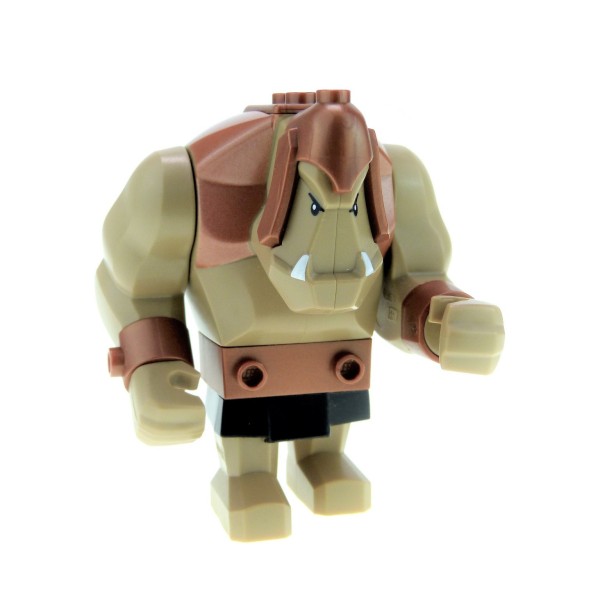 1 x Lego Figur Fantasy Era Troll dunkel beige tan Figur Riese 7036 cas358
