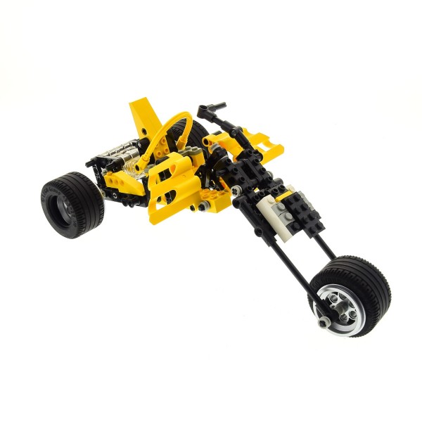 1 x Lego Technic Set Modell Nr. 8445 Indy Storm Sport gelb Trike Dreirad Renn Wagen Auto incomplete unvollständig 
